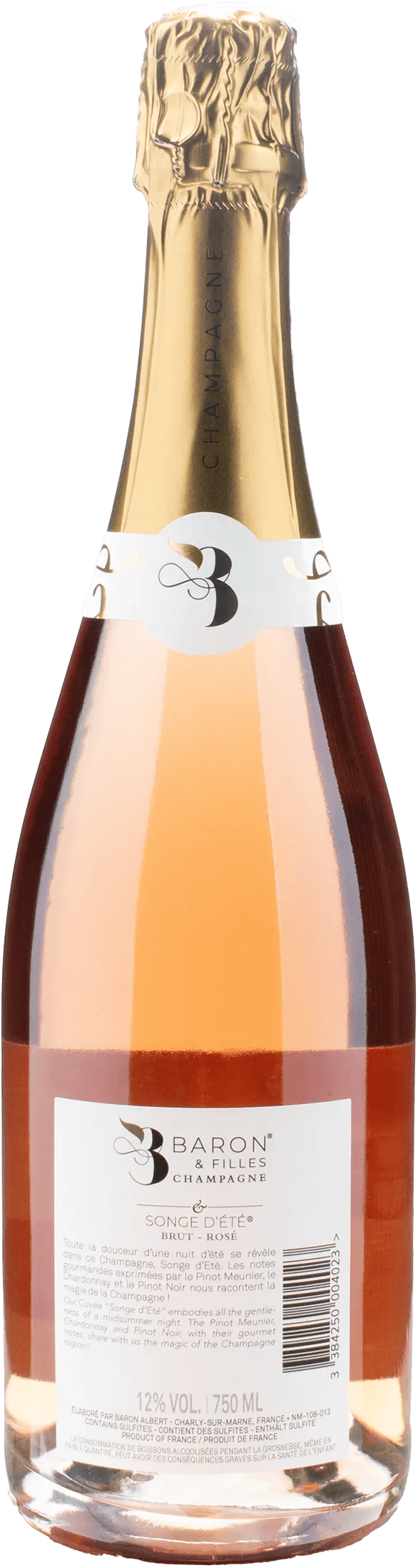 Baron Albert Champagne Songe D’Ete Rosè Brut
