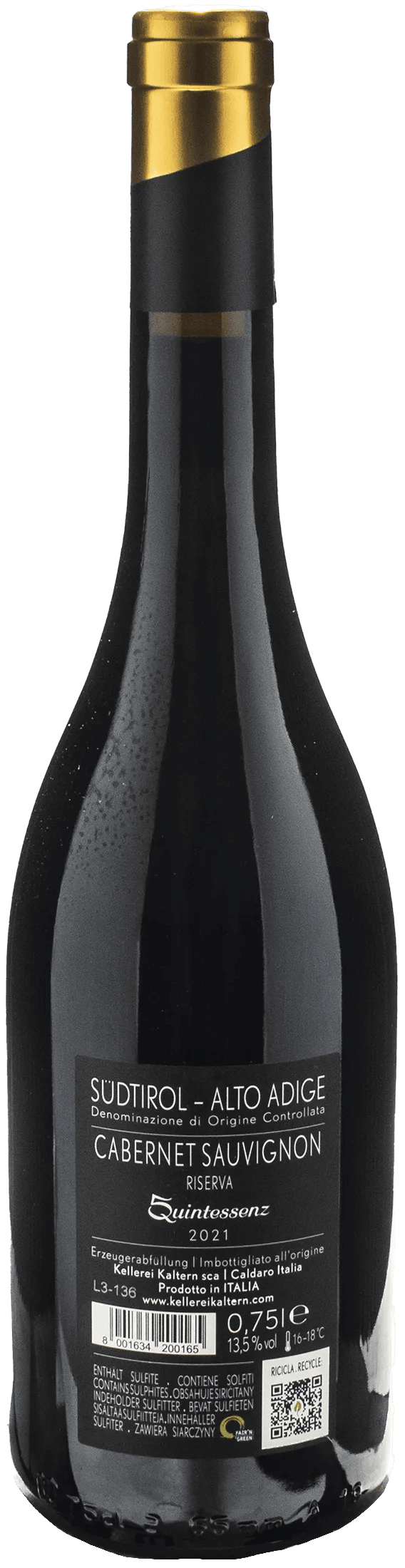Caldaro Quintessenz Cabernet Sauvignon Riserva 2021