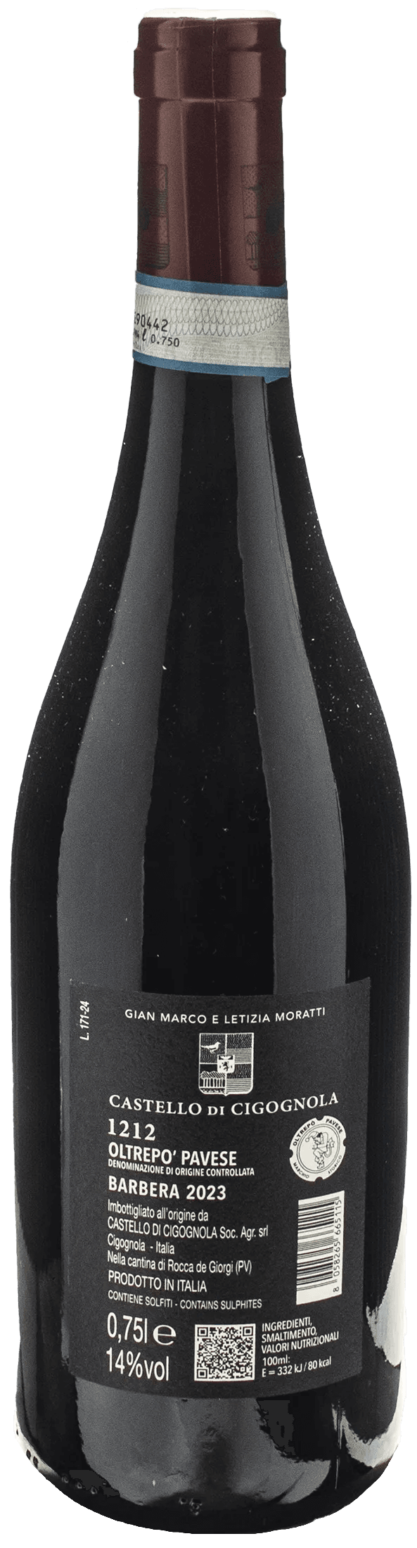 Castello di Cigognola Barbera Dodicidodici 2023