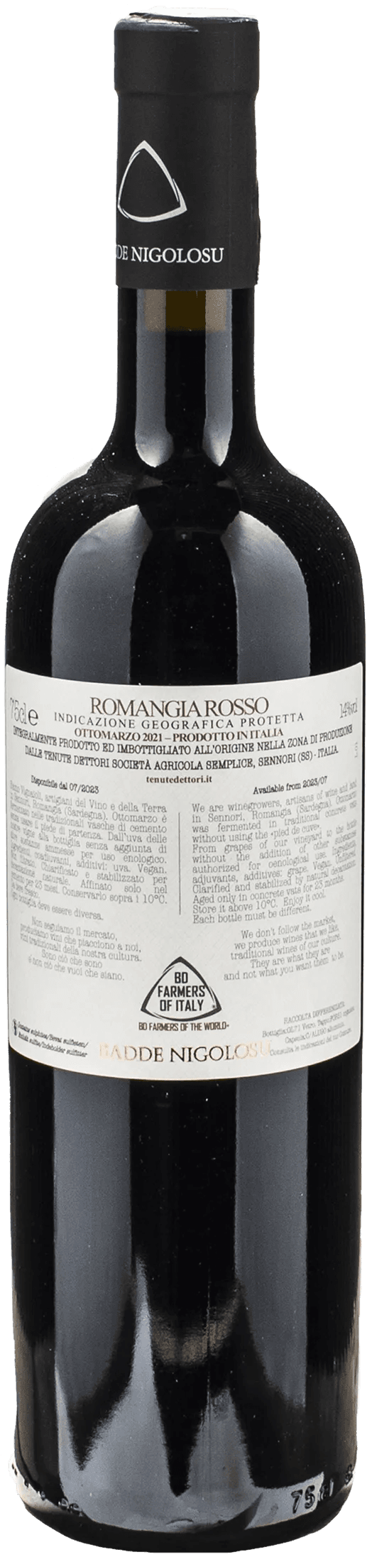 Dettori Ottomarzo Romangia Rosso 2021