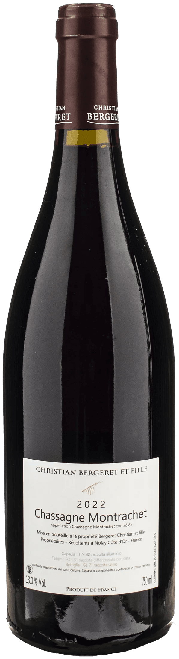 Christian Bergeret Chassagne Montrachet Rouge 2022