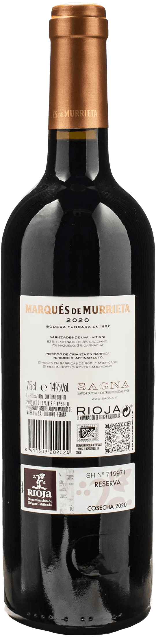 Marques de Murrieta Tinto Reserva 2020