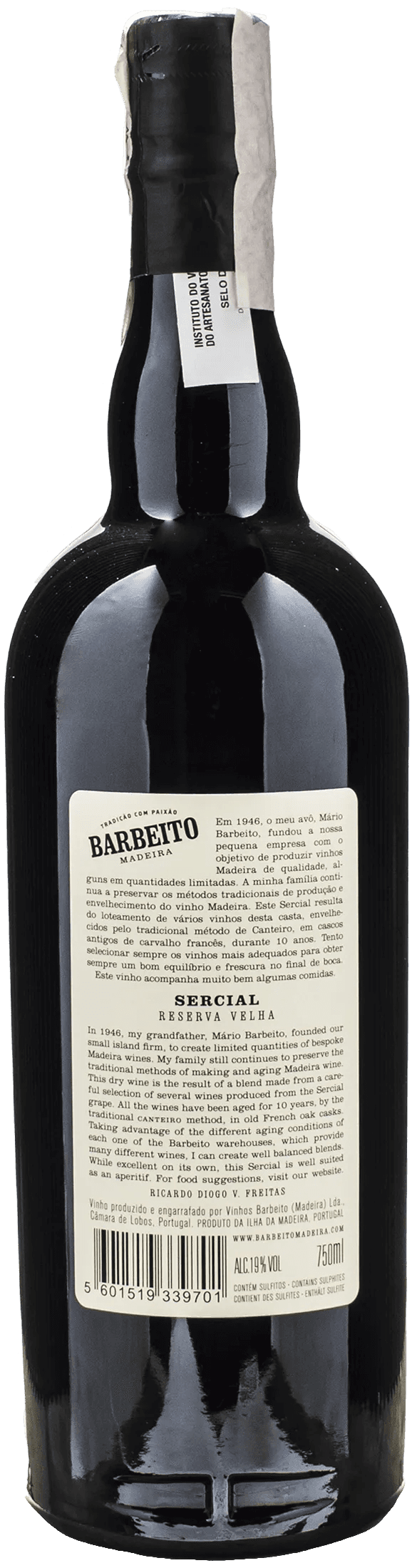 Barbeito Madeira Sercial Reserva Velha 10 YO