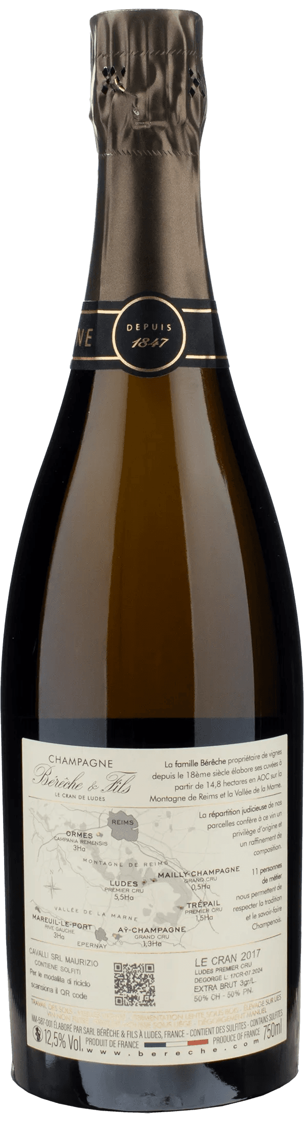 Bereche Champagne 1er Cru Extra Brut Le Cran 2017
