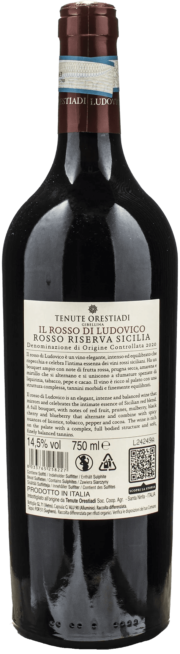Orestiadi Il Rosso di Ludovico Riserva 2020