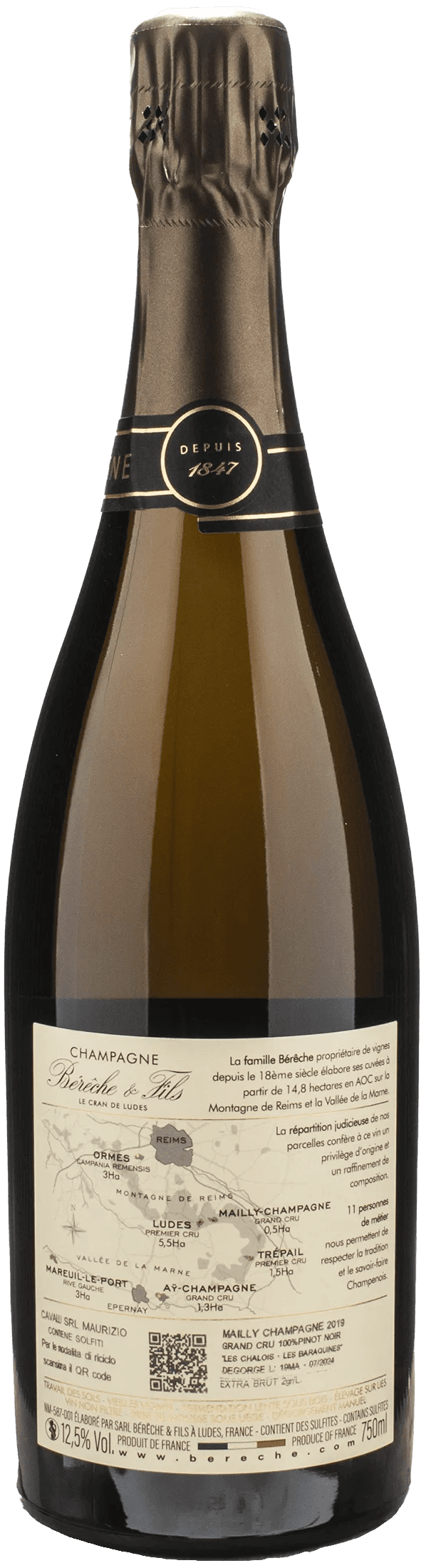 Bereche Champagne Grand Cru Mailly Extra Brut 2019