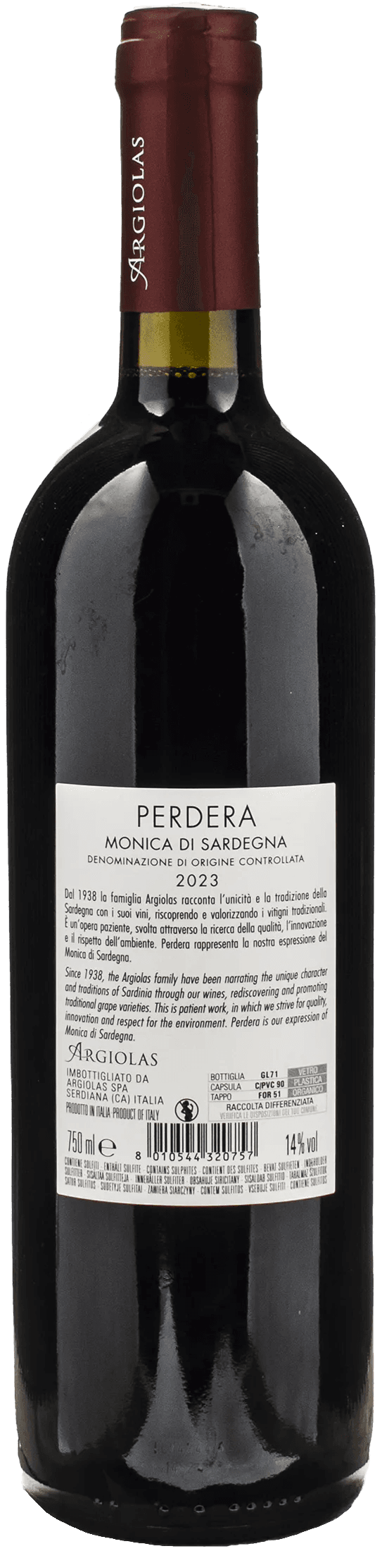 Argiolas Monica di Sardegna Perdera 2023