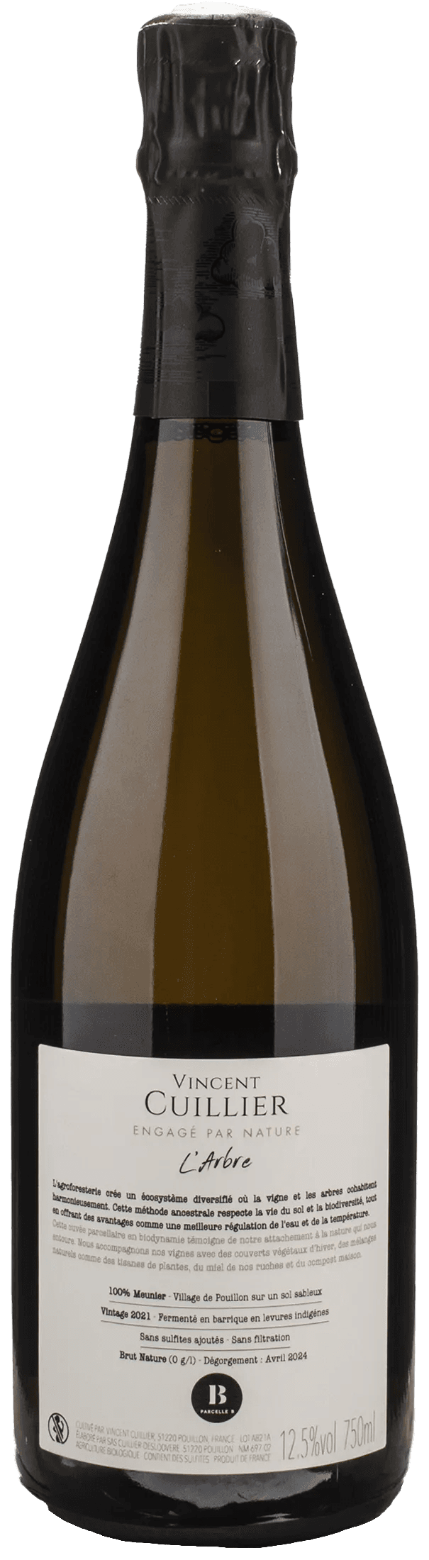 Vincent Cuillier Champagne L'Arbre Brut Nature 2021