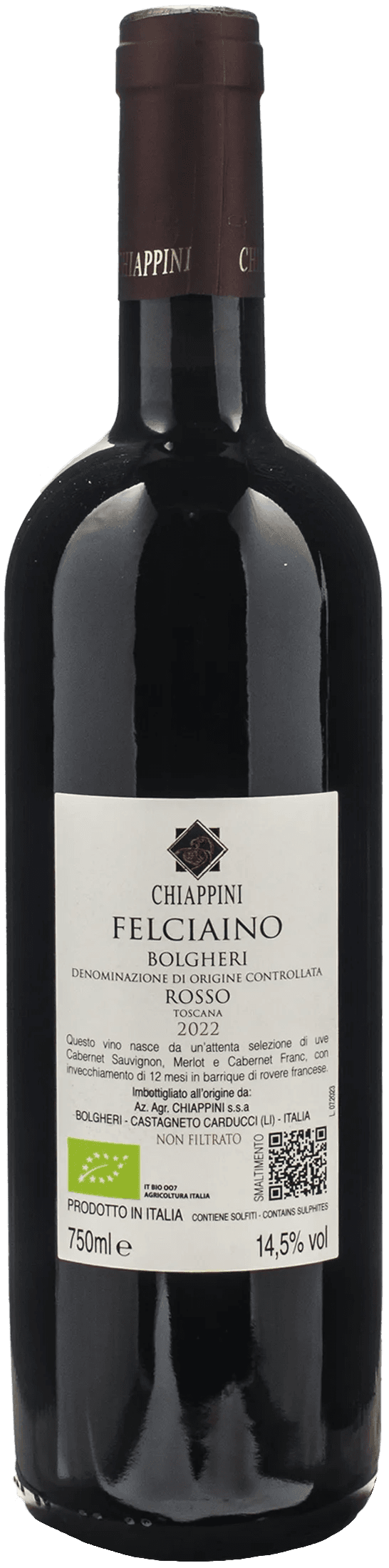 Chiappini Bolgheri Rosso Felciaino 2022