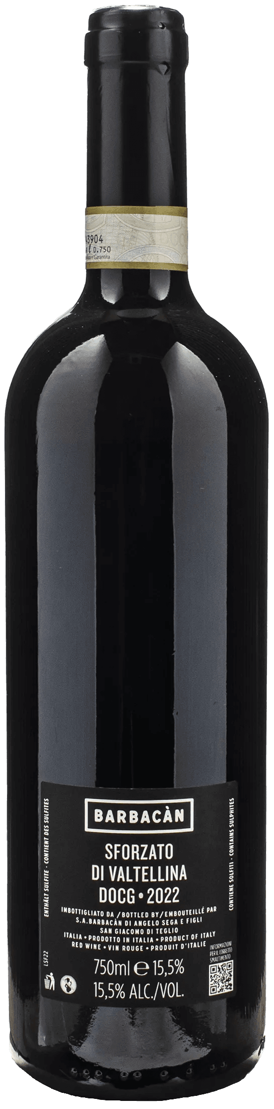 Barbacan Sforzato di Valtellina 2022