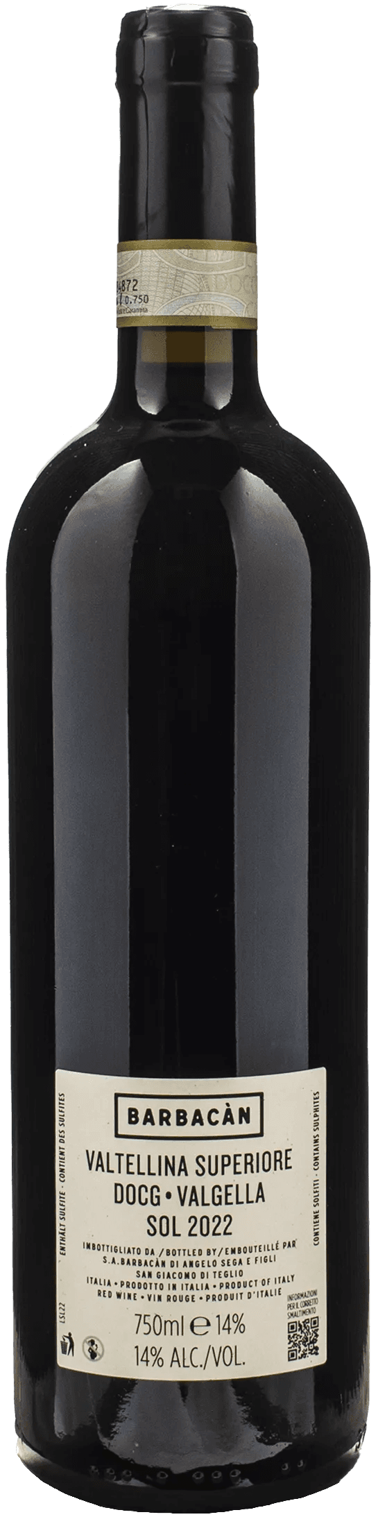 Barbacan Valtellina Superiore Valgella Sol 2022