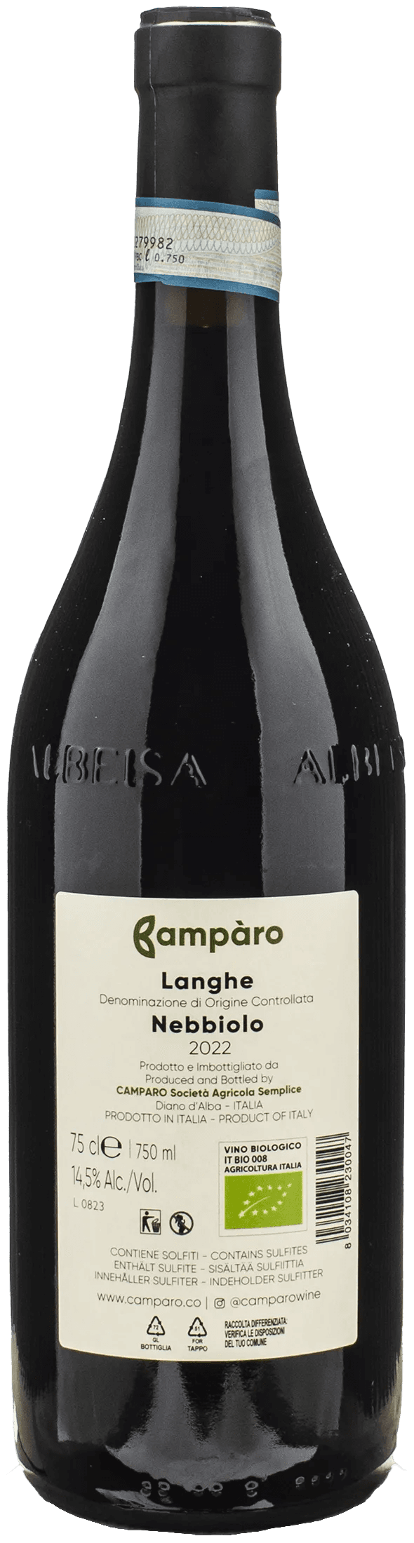Camparo Langhe Nebbiolo 2022