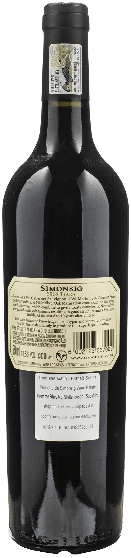 Simonsig Stellenbosch Tiara 2018