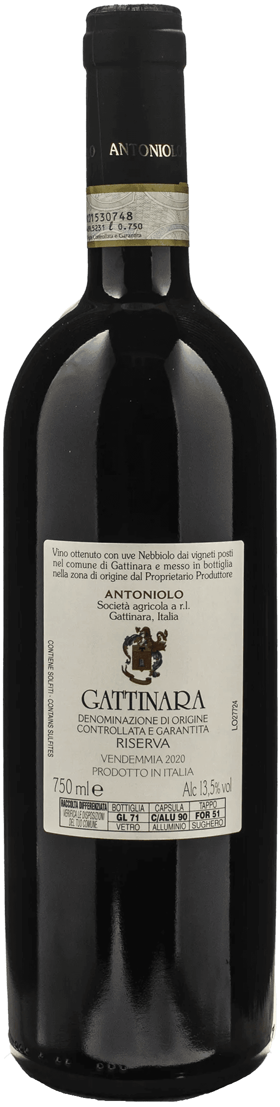 Antoniolo Gattinara Riserva 2020