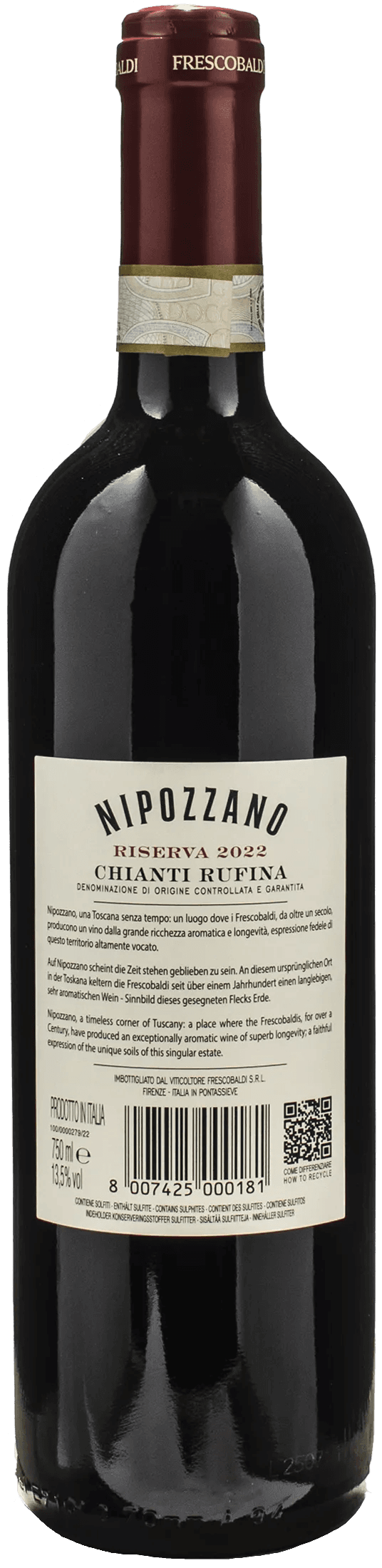 Castello di Nipozzano Chianti Rufina Riserva 2022