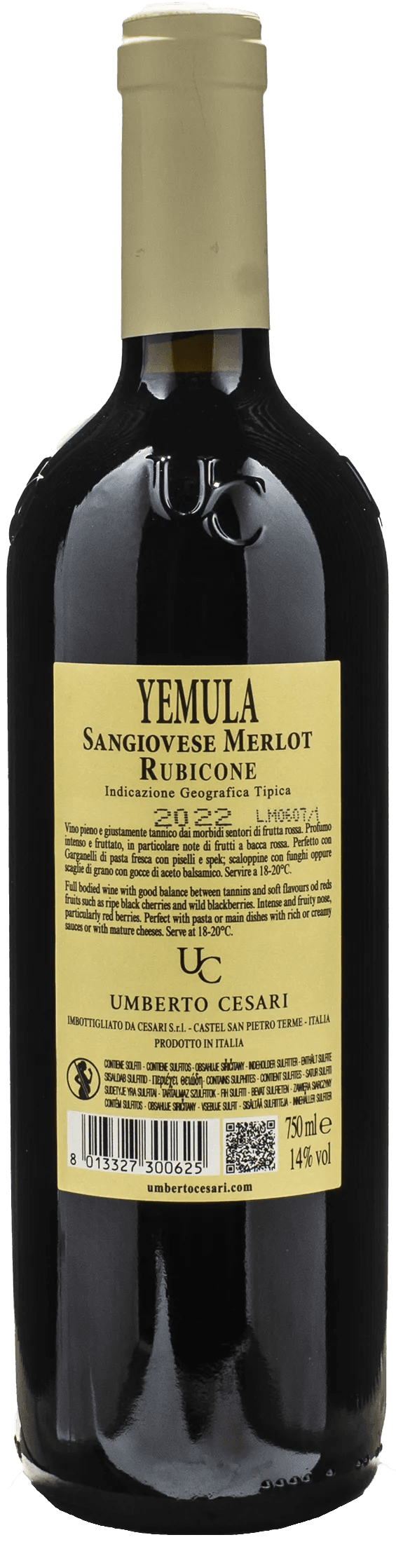 Umberto Cesari Sangiovese Merlot Yemula 2022