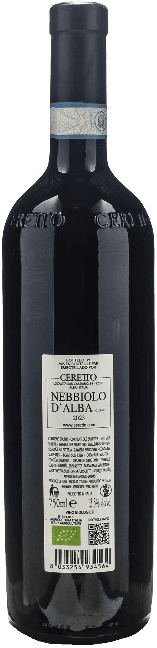 Ceretto Nebbiolo d'Alba Bernardina 2023