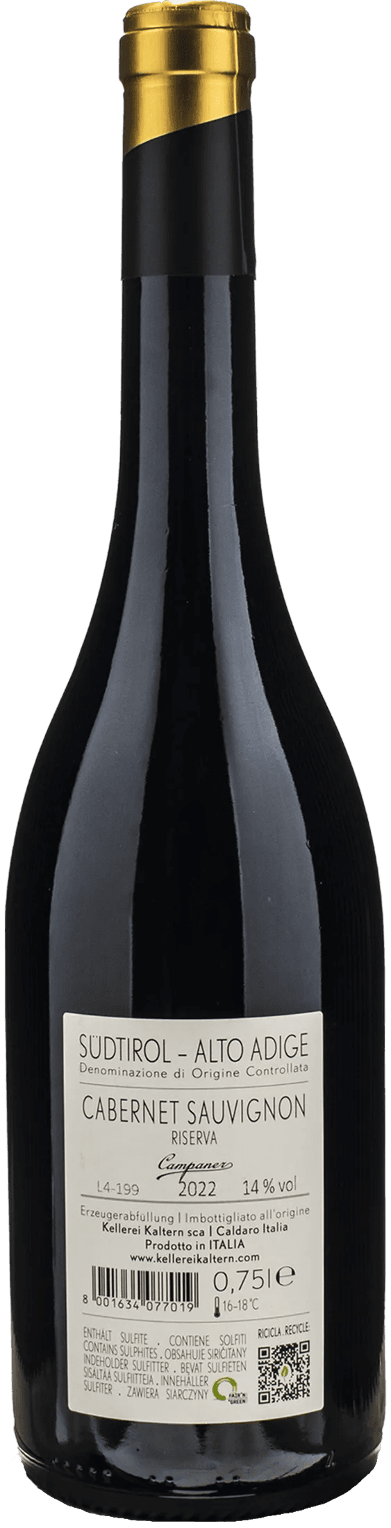 Caldaro Cabernet Sauvignon Riserva Campaner 2022
