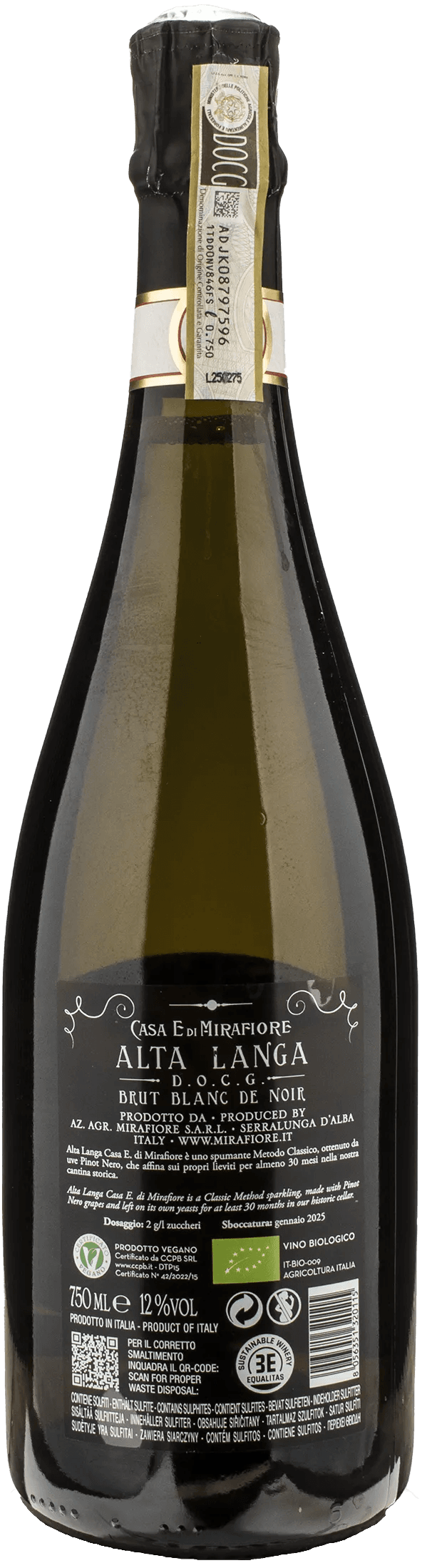 Mirafiore Alta Langa Blanc de Noir Brut 2021