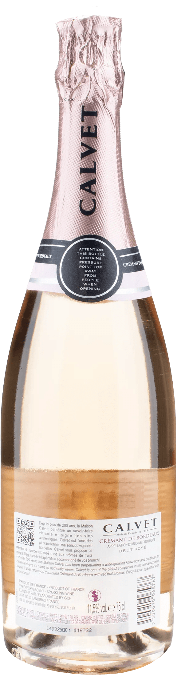 Calvet Cremant de Bordeaux Brut Rosè 2021