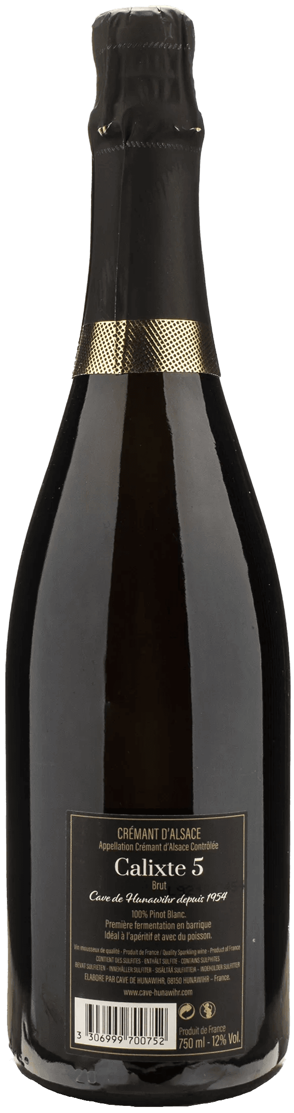 Cave de Hunawihr Cremant d'Alsace Calixte 5 Brut