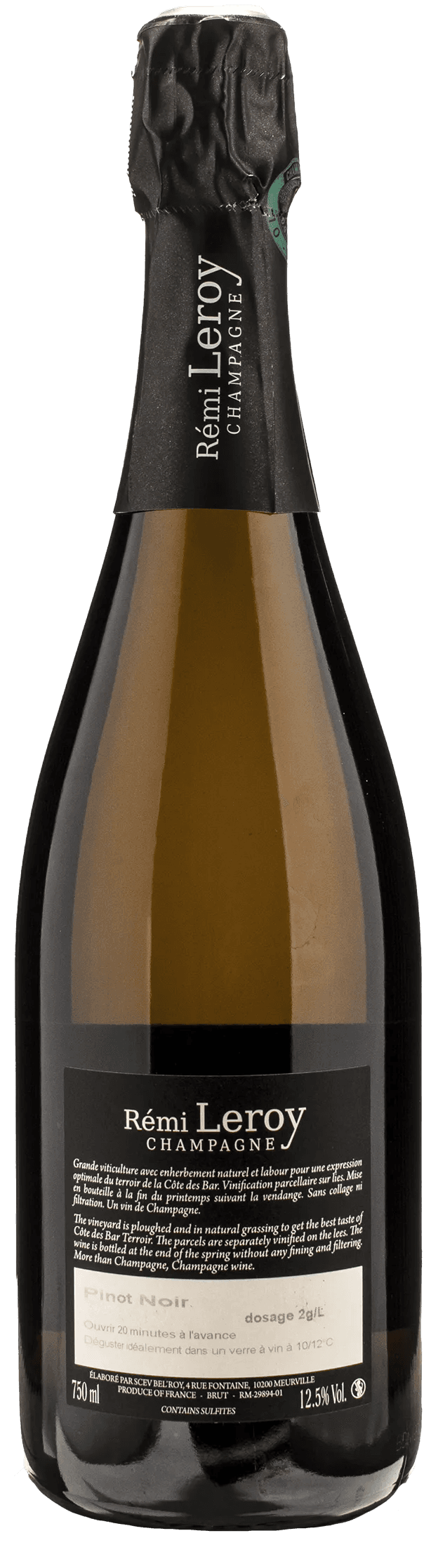 Remi Leroy Champagne Blanc de Noirs Pinot Noir 2019