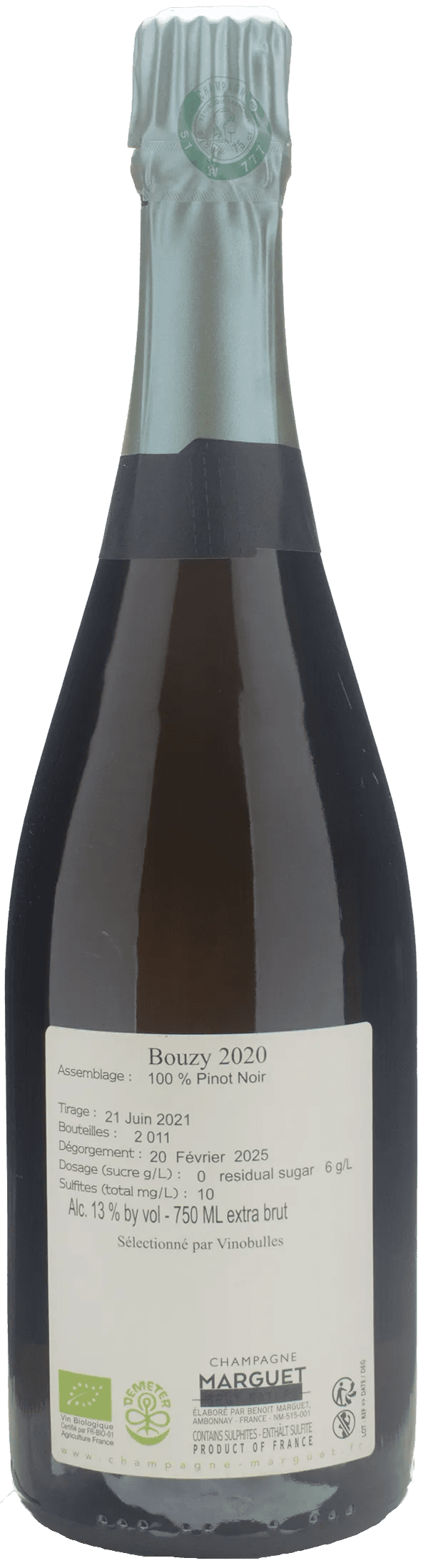 Marguet Champagne Grand Cru Bouzy Extra Brut 2020