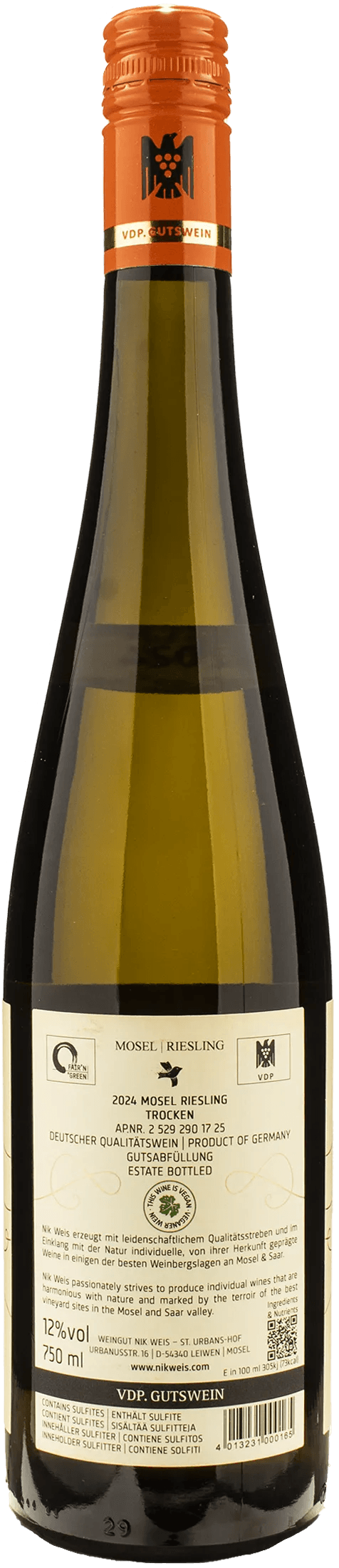 St. Urbans Hof Moesl Riesling Nik Weis Trocken 2024