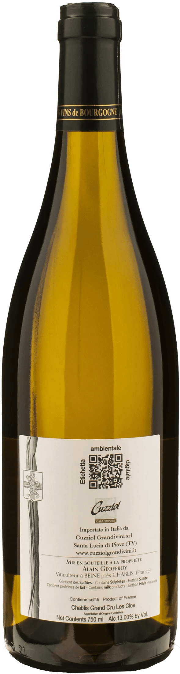 Alain Geoffroy Chablis Grand Cru Les Clos 2021