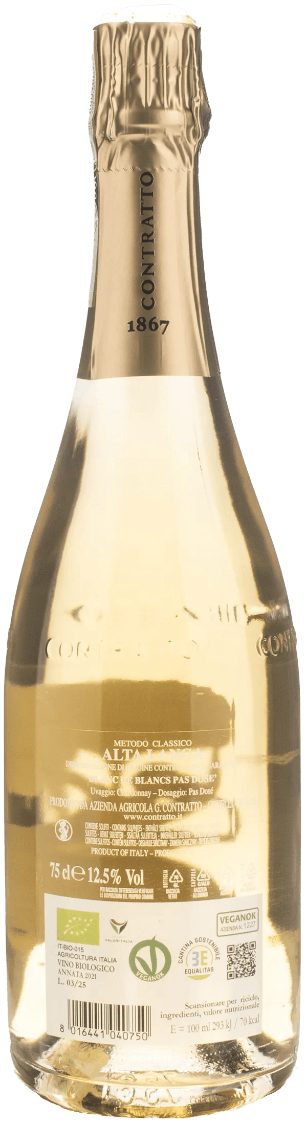 Contratto Alta Langa Blanc de Blancs Pas Dose 2021