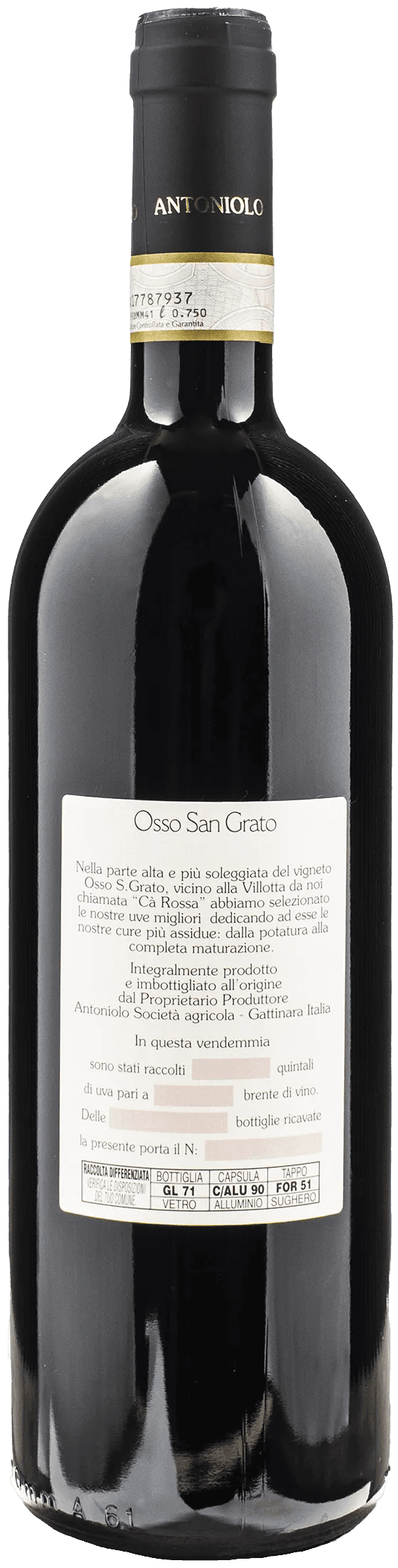 Antoniolo Gattinara Riserva Osso San Grato 2019