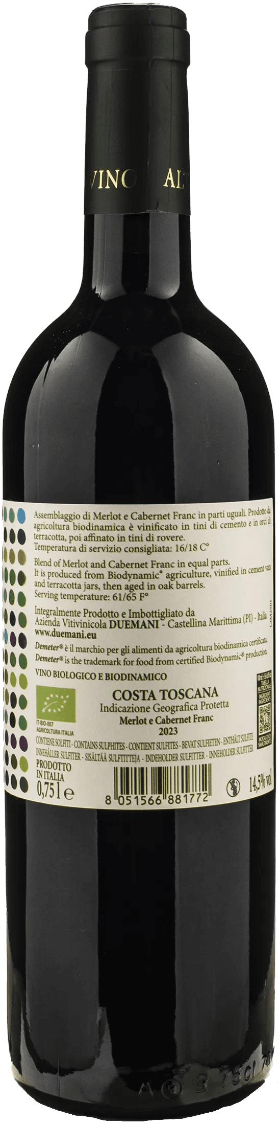 Duemani Altrovino Merlot e Cabernet Franc 2023