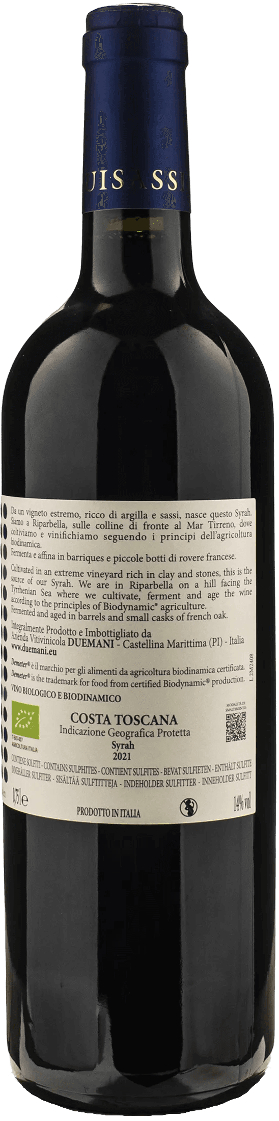 Duemani Suisassi Syrah 2021
