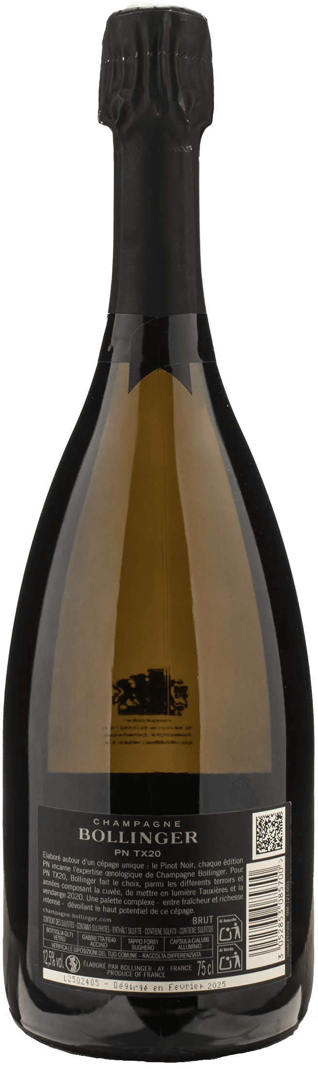 Bollinger Champagne PN TX 20 Brut