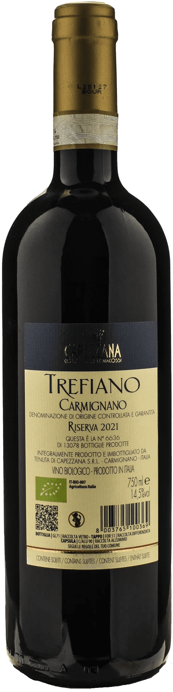 Capezzana Carmignano Trefiano Riserva 2021