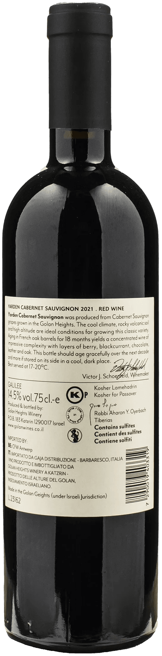Golan Heights Winery Yarden Cabernet Sauvignon 2021