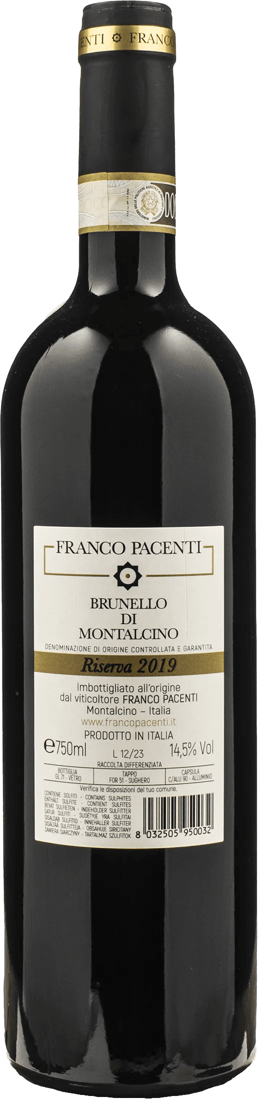 Franco Pacenti Brunello di Montalcino Riserva 2019
