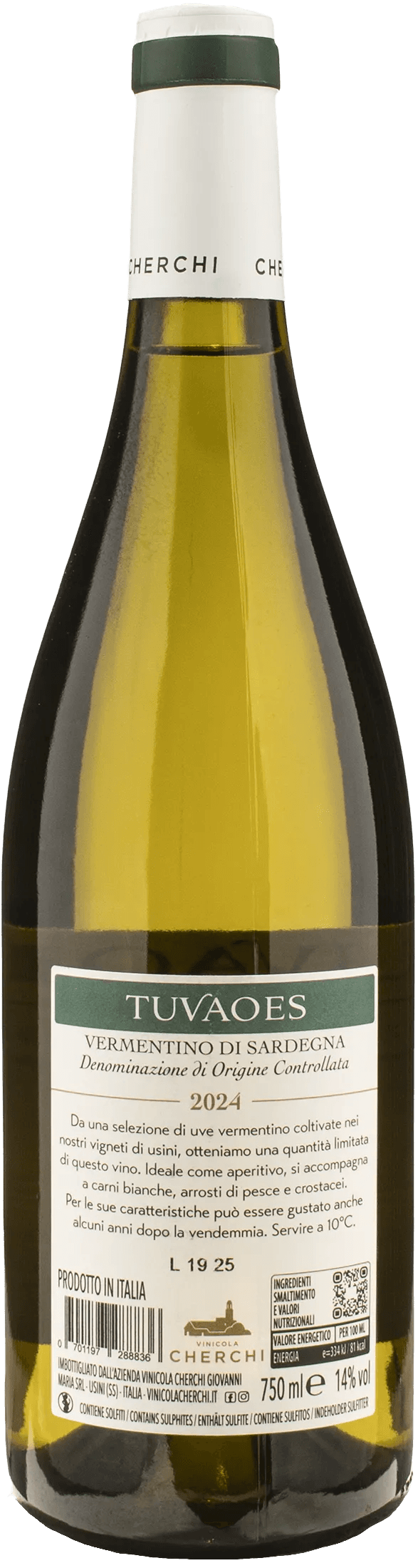 Cherchi Tuvaoes Vermentino di Sardegna 2024