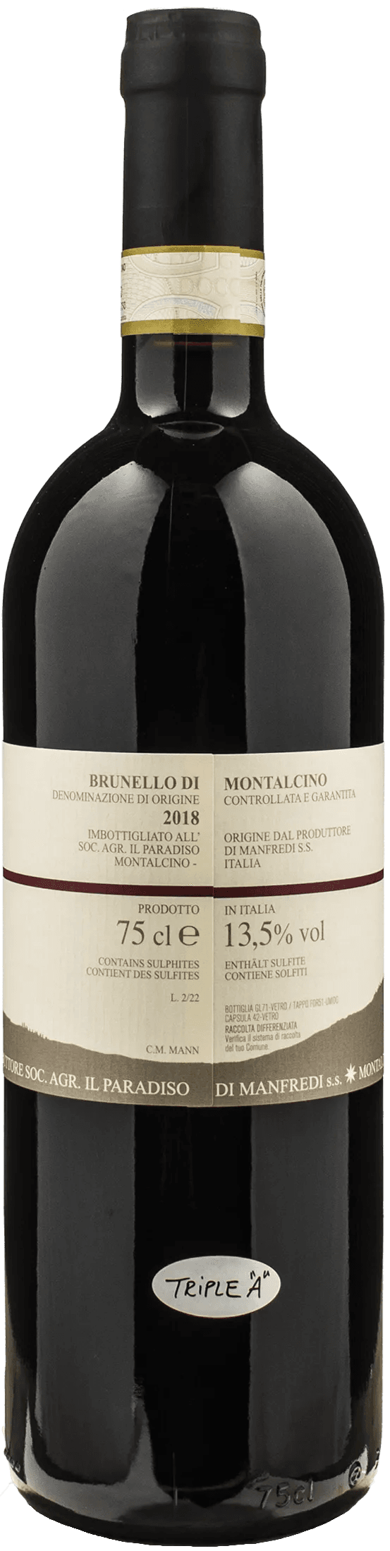 Paradiso di Manfredi Brunello di Montalcino 2018