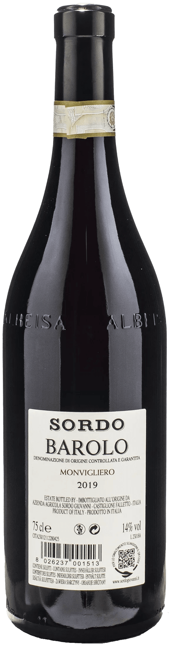 Sordo Giovanni Barolo Monvigliero 2019