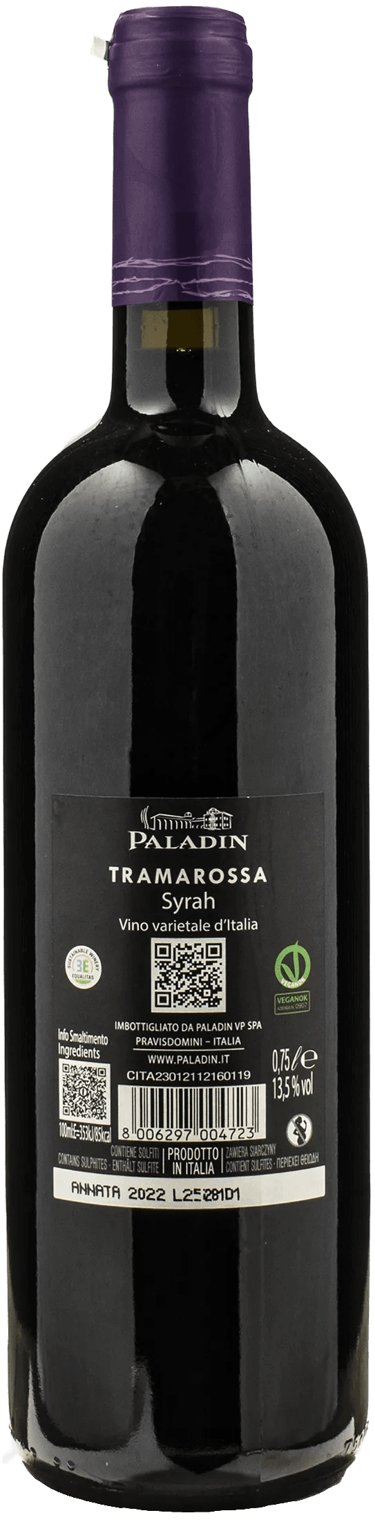 Paladin Tramarossa Syrah 2022