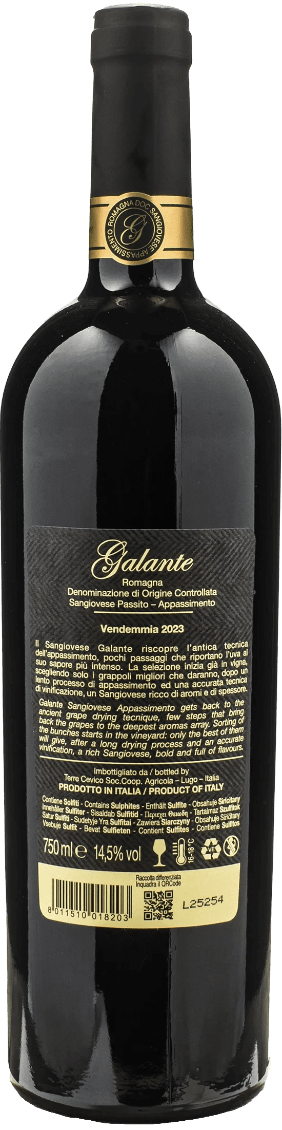 Galante Romagna Sangiovese Appassimento 2023
