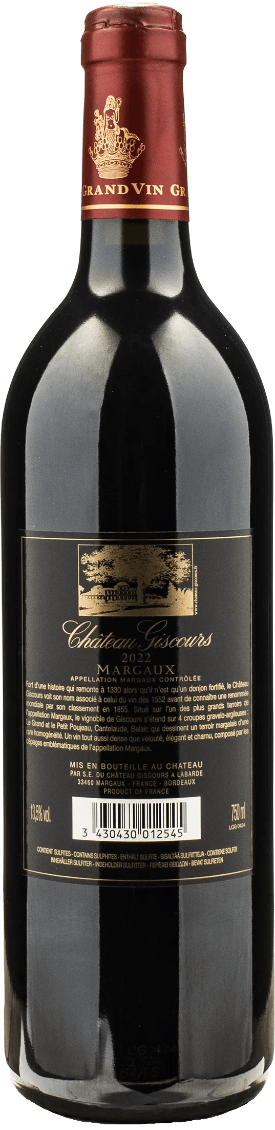 Chateau Giscours Margaux Grand Cru Classe 2022