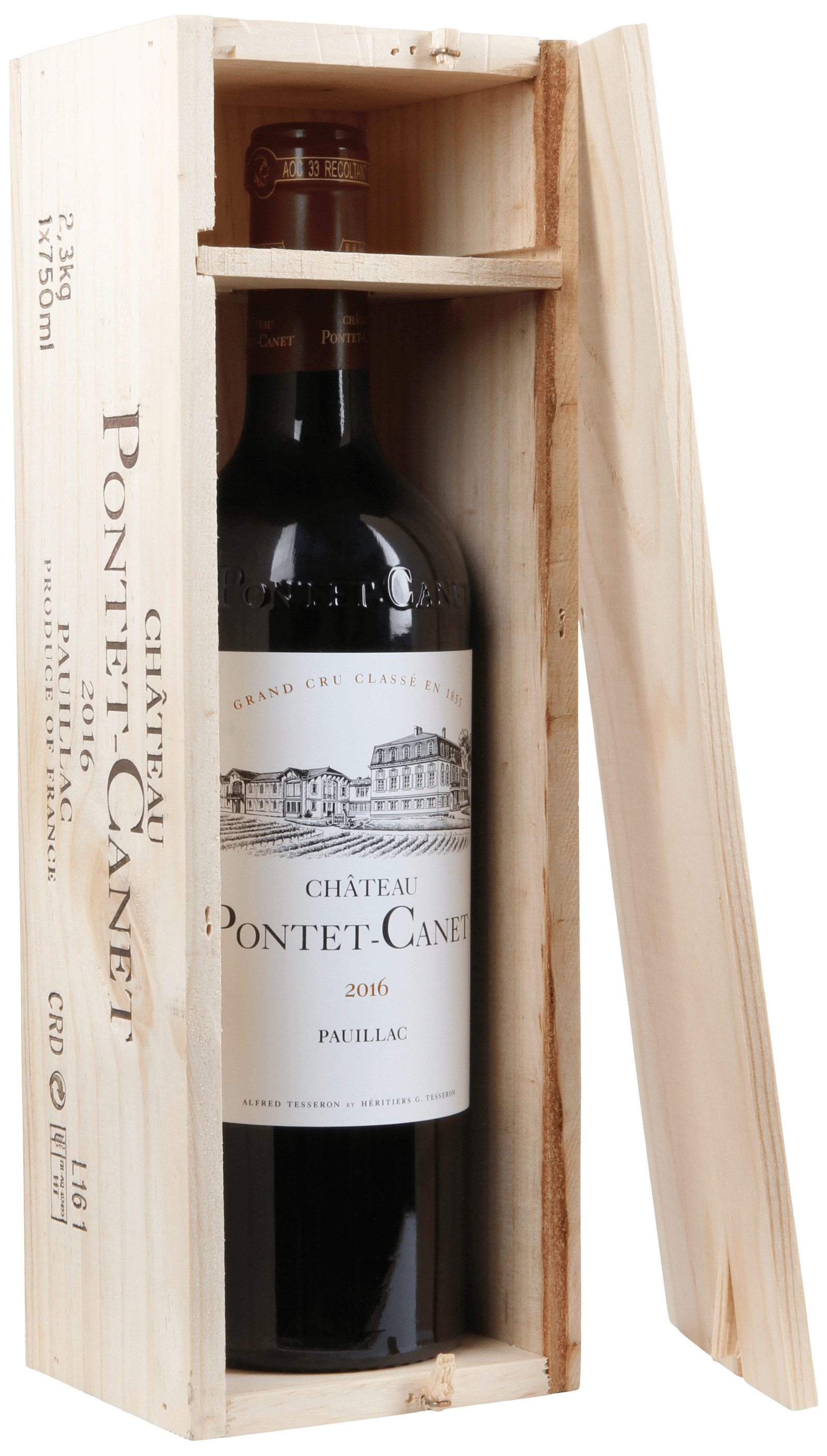 Château Pontet Canet ØKO i 1 stk. trækasse, 2016