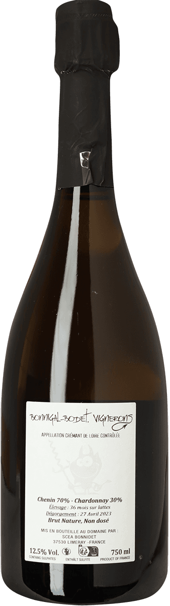 NV Crémant de Loire Brut d'Enfer, Bonnigal-Bodet, Loire