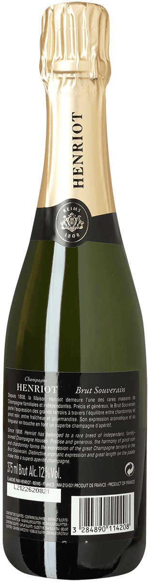 NV Champagne Henriot, Brut Souverain, Reims, 0,375 l.