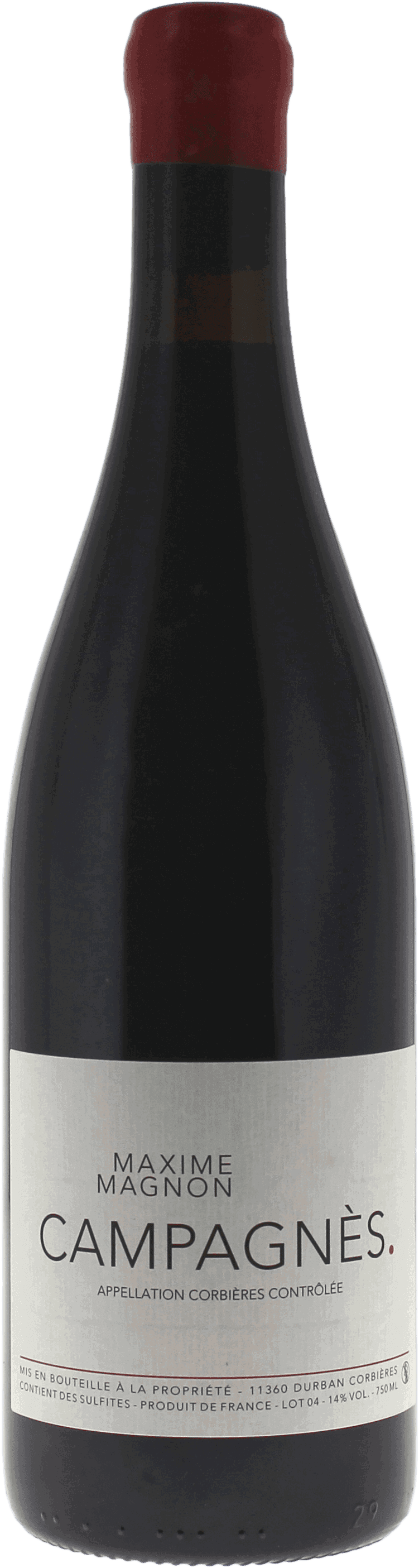 Campagnes Domaine Maxime Magnon Aoc Corbières, 2022
