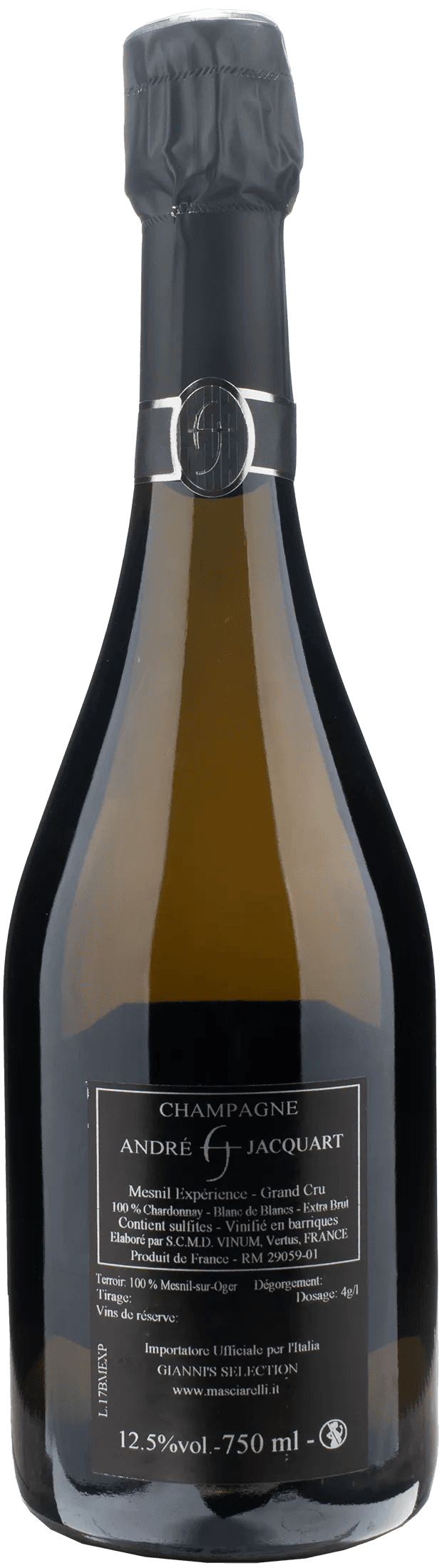 Andre Jacquart Champagne Mesnil Experience Grand Cru Blanc de Blancs Extra Brut