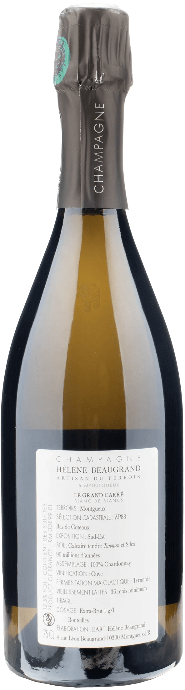 Helene Beaugrand Montgueux Champagne Le Grand Carre Blanc de Blanc Extra Brut