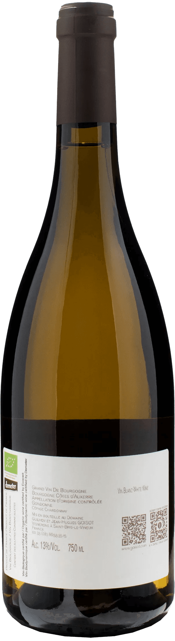 Guilhem et Jean Hugues Goisot Bourgogne Cotes d'Auxerre Gondonne 2021